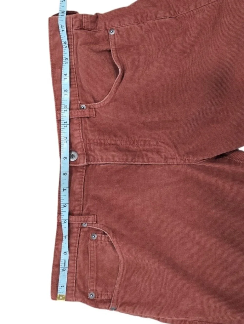 J. Crew 484 Men's Red/Brown Slim Straight Leg Corduroy Pants. Size 34x32